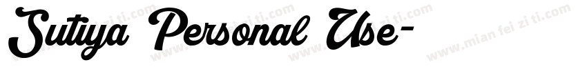 Sutiya Personal Use字体转换